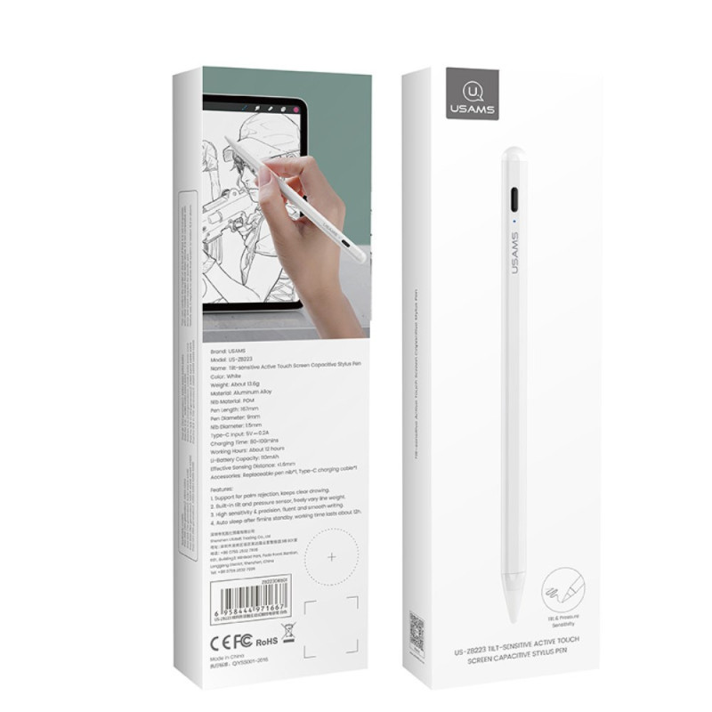 Baseus Stylet Actif pour iPad Haute Précision Rejet de Paume