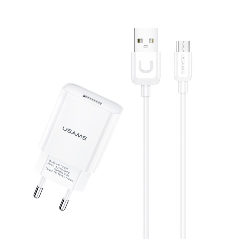 Ensemble de Chargeur de Voyage avec Câble Micro USB USAMS