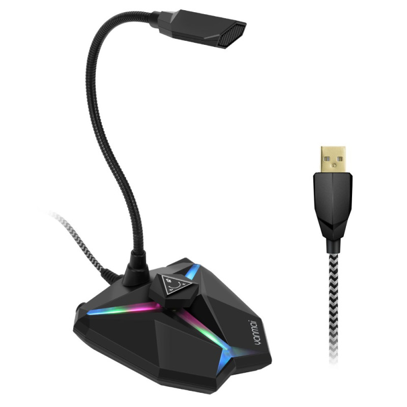 Microphone de Bureau avec Lumière RGB pour le Gaming et le Streaming en  Direct YANMAI - Ma Coque