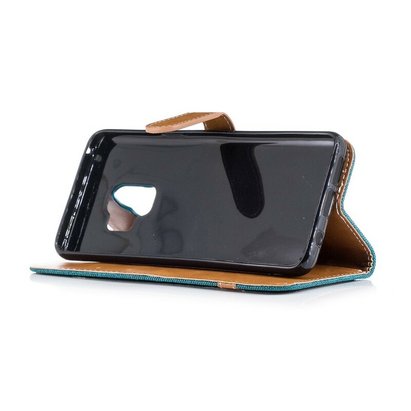 Housse Samsung Galaxy S9 Tissu et Effet Cuir à Lanière Housse Samsung Galaxy S9 Tissu et Effet Cuir à Lanière
