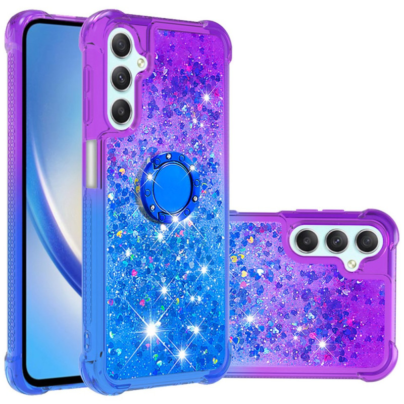 Coque Samsung Galaxy A25 5G Paillettes avec Support Rotatif