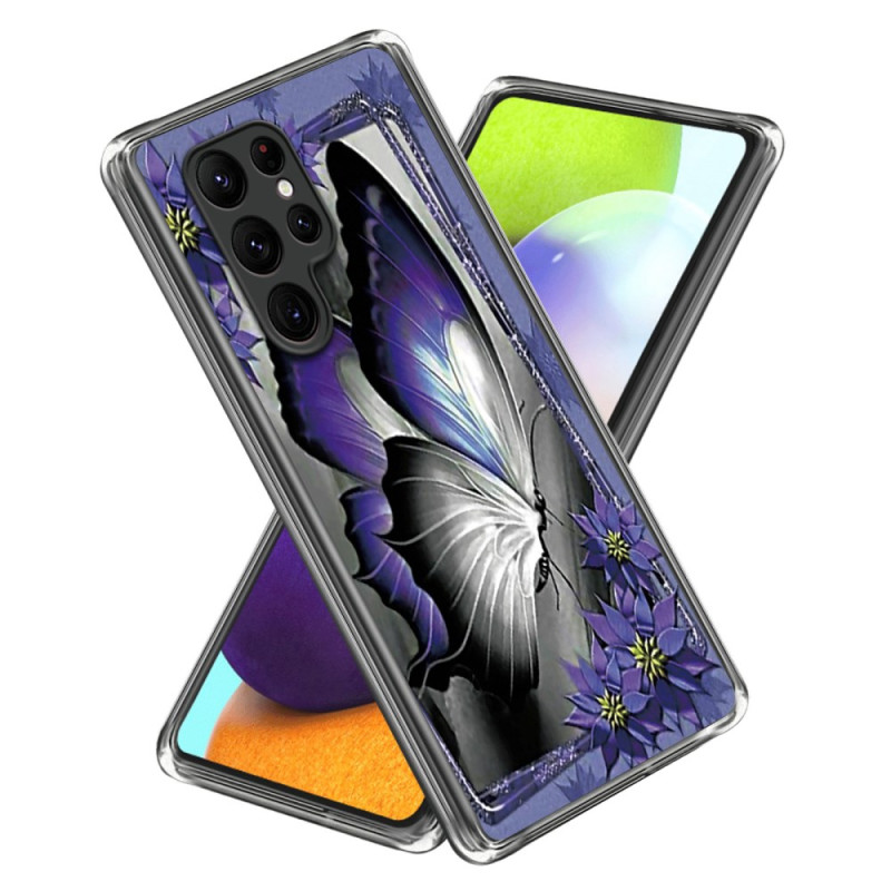 Coque Samsung Galaxy S24 Ultra 5G Papillon Violet