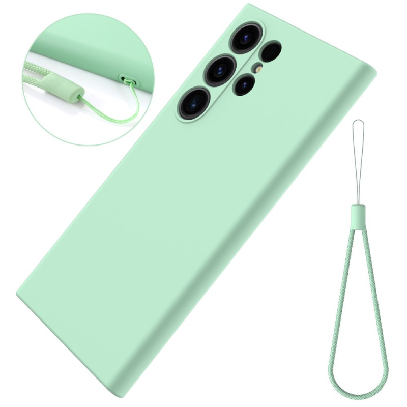 Coque Samsung Galaxy S24 Ultra 5G Silicone Liquide à Lanière