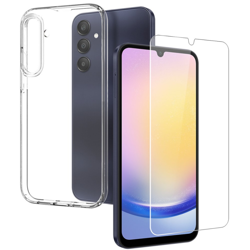 Coque Samsung Galaxy A25 5G Transparente avec Protection Écran en Verre  Trempé NORTHJO - Ma Coque