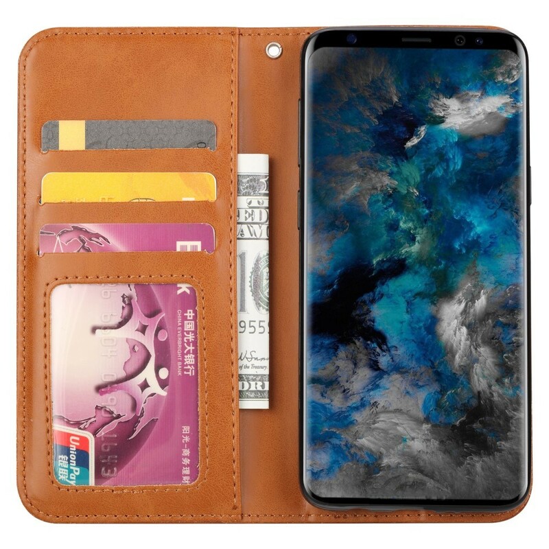 Flip Cover Samsung Galaxy S9 Simili Cuir Porte-Cartes