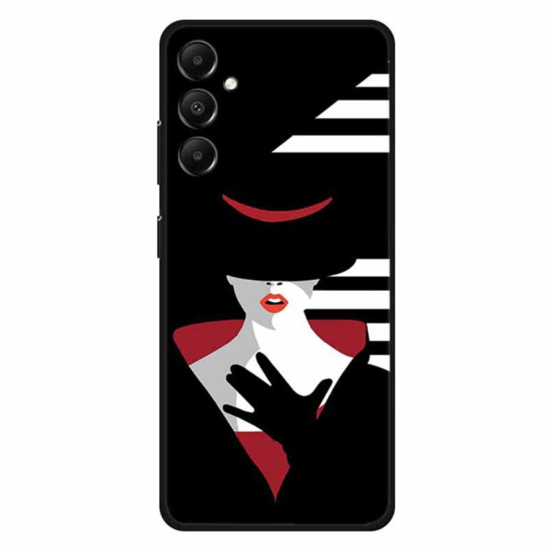 Coque Samsung Galaxy A05s Dame au Chapeau Noir