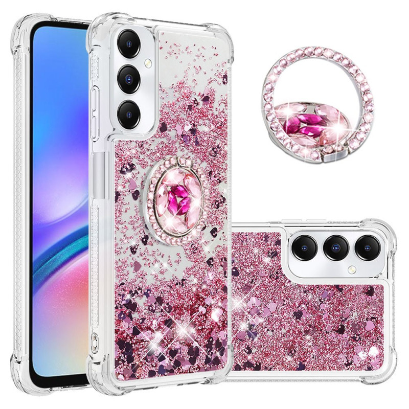 Coque Samsung Galaxy A05s Paillettes avec Anneau-Support