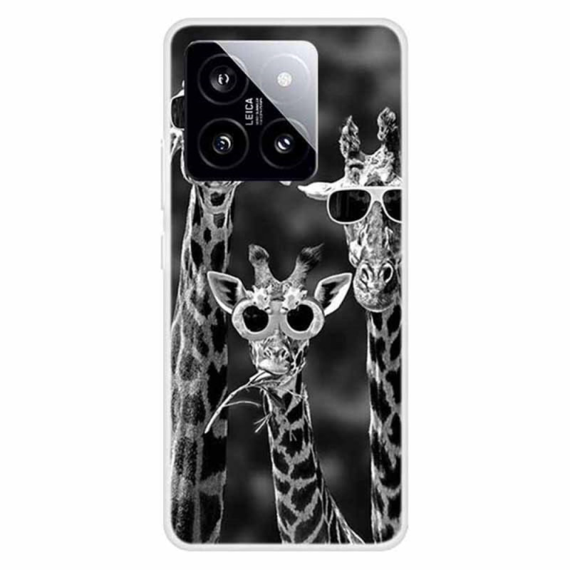 Coque Xiaomi 14 Girafes à Lunettes de Soleil