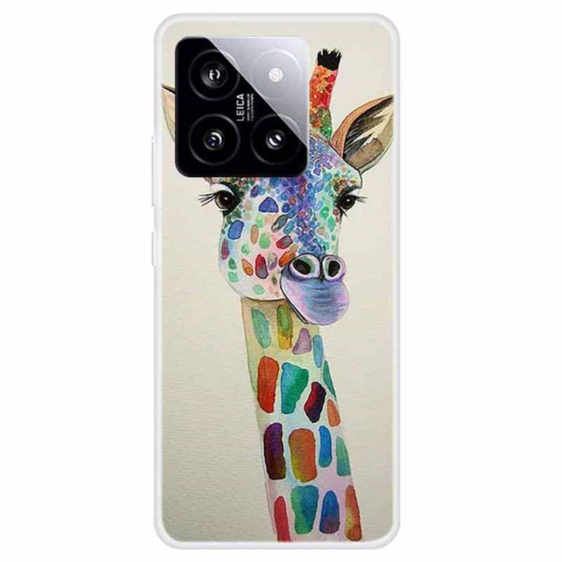 Coque Xiaomi 14 Girafe Colorée