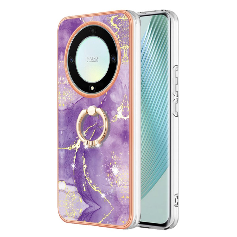 Coque Honor Magic 5 Lite Anneau-Support Marbre