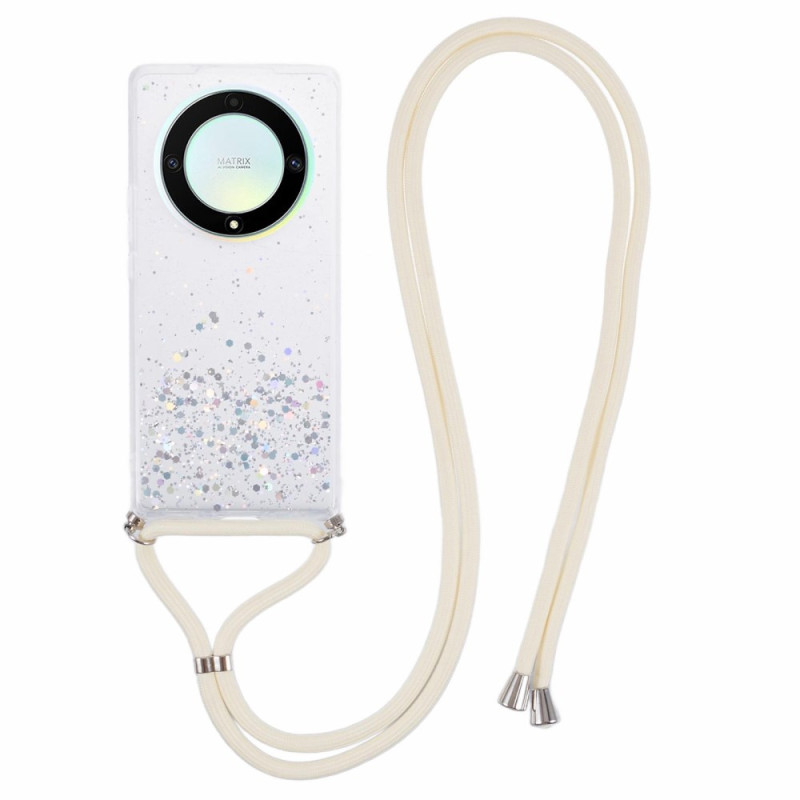 Coque à Cordon Honor Magic 5 Lite 5G / X9a Déco Paillettes