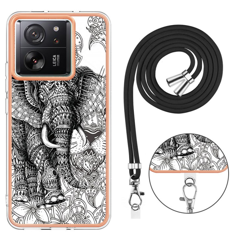 Coque à Cordon Xiaomi 13T / 13T Pro Éléphant Totem