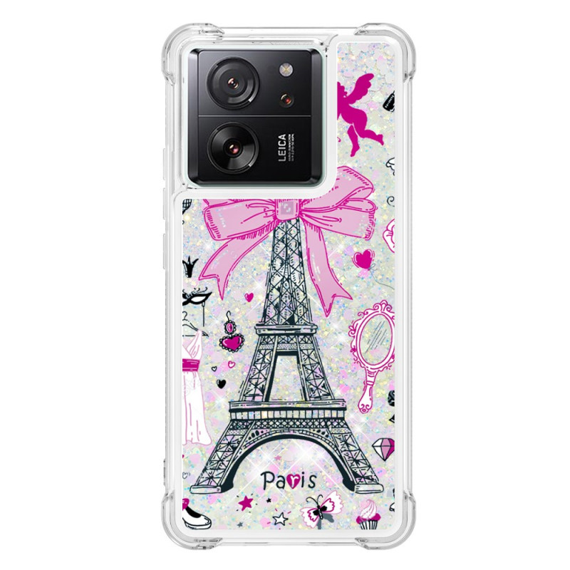 Coque Xiaomi 13T / 13T Pro Paillettes Tour Eiffel