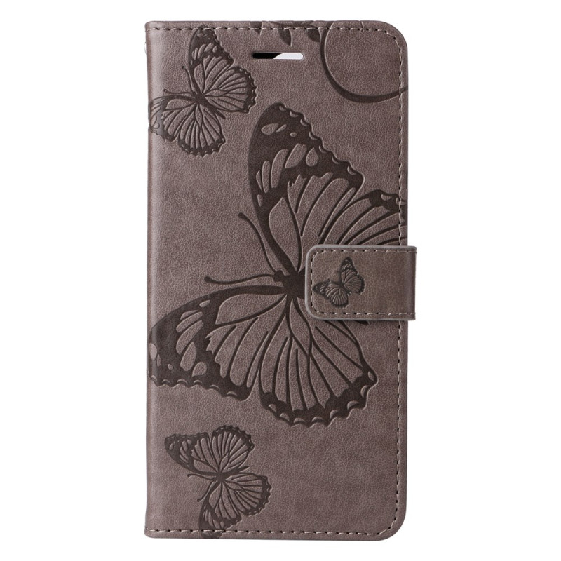 Housse Xiaomi Redmi Note 13 4G Papillons Géants à Lanière