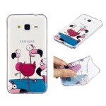 Coque Samsung Galaxy J3 2016 Drôles de Flamants Roses