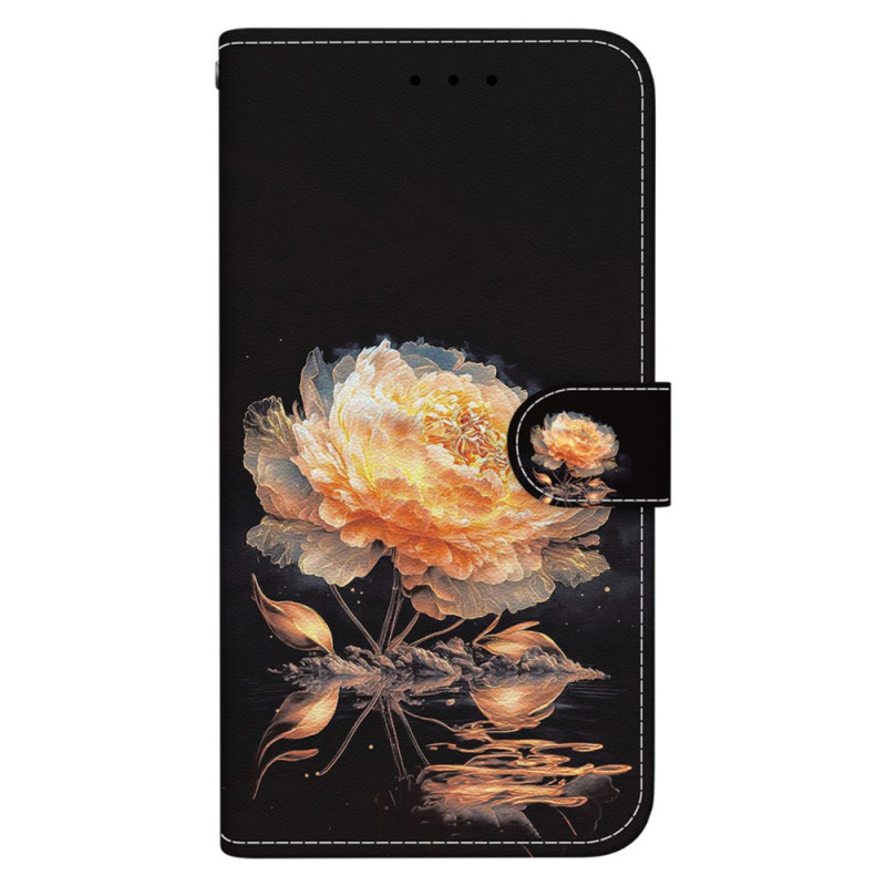Housse Xiaomi Redmi Note 13 5G Pivoine Dorée à Lnaière