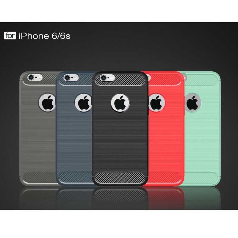 Coque iPhone 6/6S Fibre Carbone Brossée