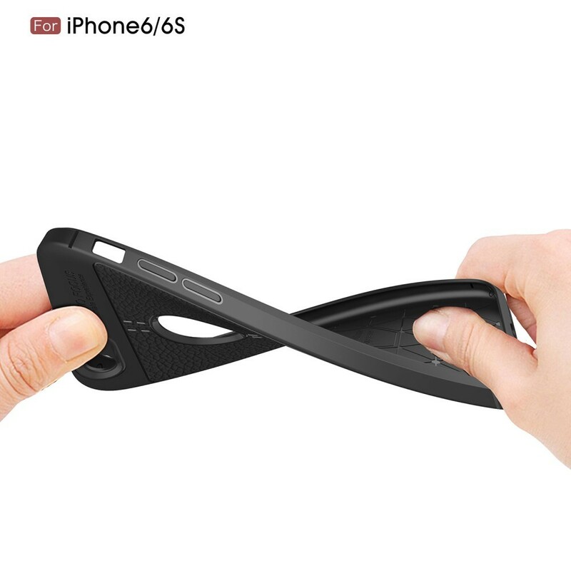 Coque iPhone 6/6S Effet Cuir Litchi Double Line Coque iPhone 6/6S Effet Cuir Litchi Double Line