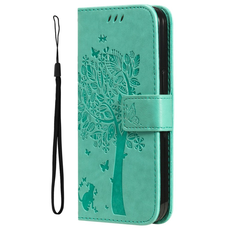 Housse Xiaomi 14 Pro Chat et Arbre à Lanière