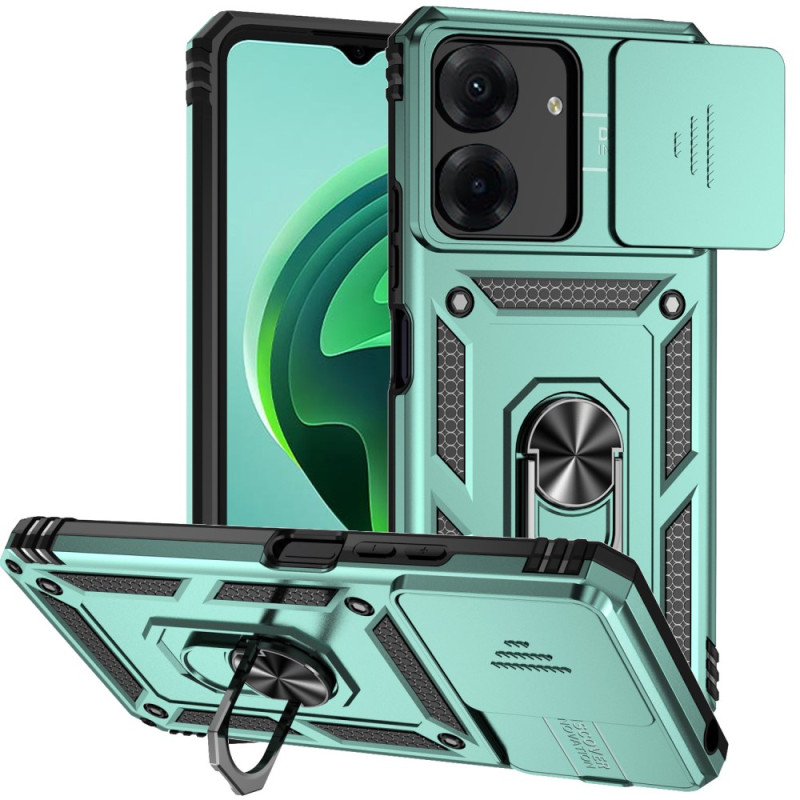 Coque Xiaomi Redmi 13C / Poco C65 Anneau et Protecteur Objectifs Coulissant