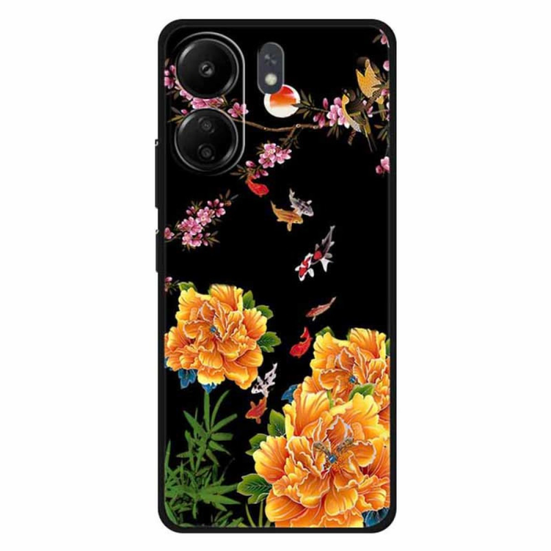 Coque Xiaomi Redmi 13C / Poco C65  Fleurs et Poisson