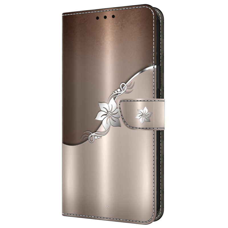 Housse Samsung Galaxy A55 5G Fleur Argentée