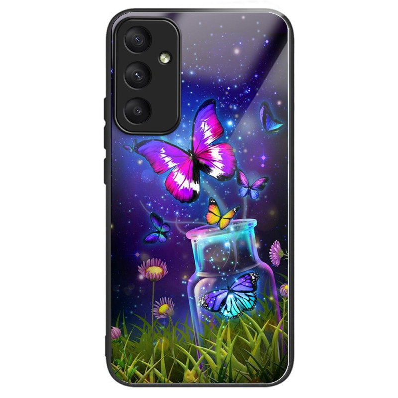 Coque Samsung Galaxy A55 5G Verre Trempé Bouteille et Papillon