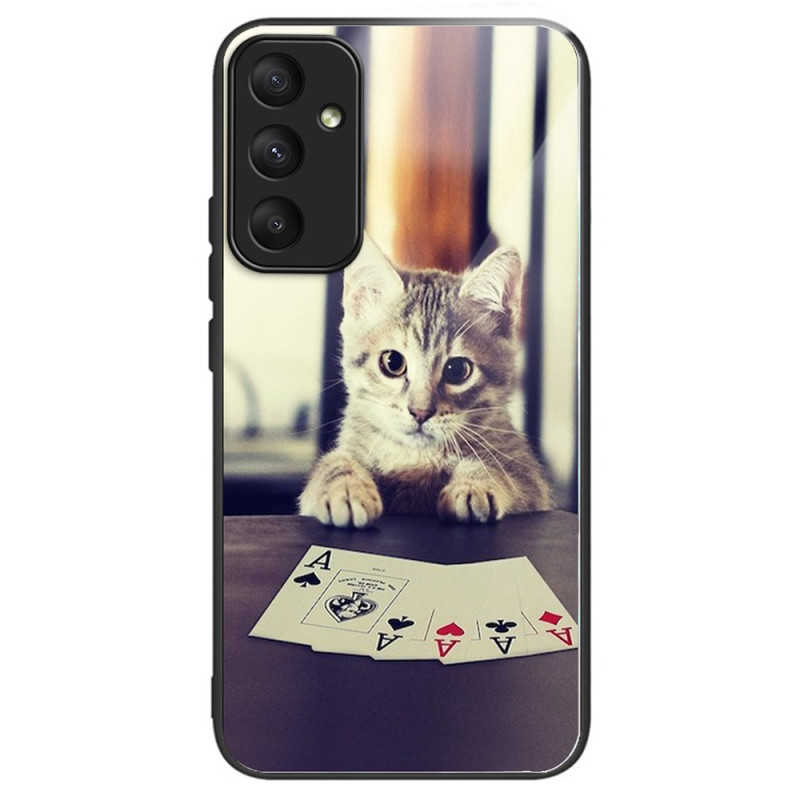 Coque Samsung Galaxy A55 5G Verre Trempé Chat Poker