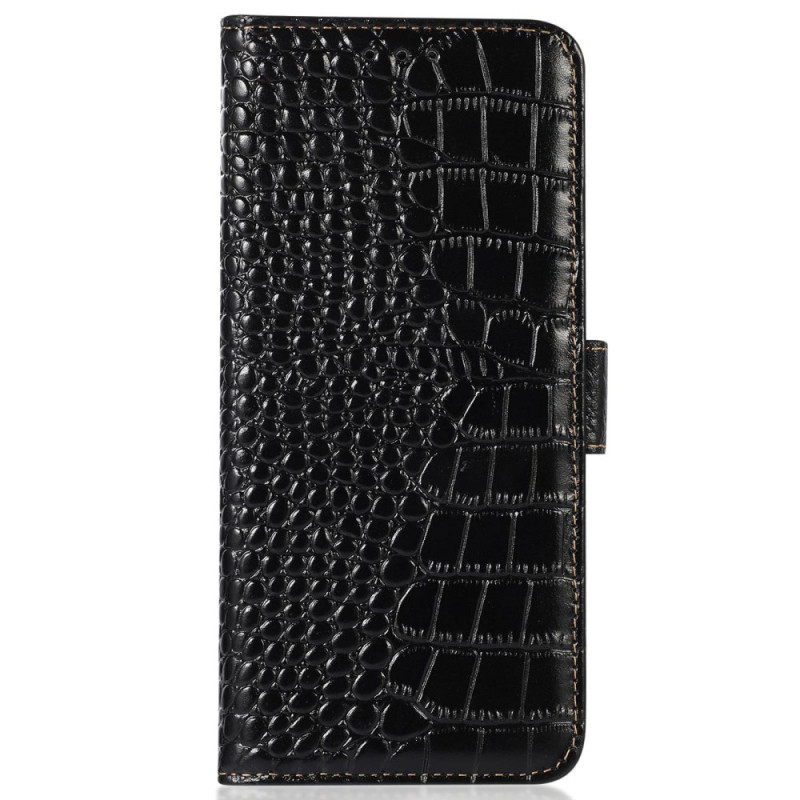 Housse Samsung Galaxy Xcover 7 Style Crocodile avec Blocage RFID