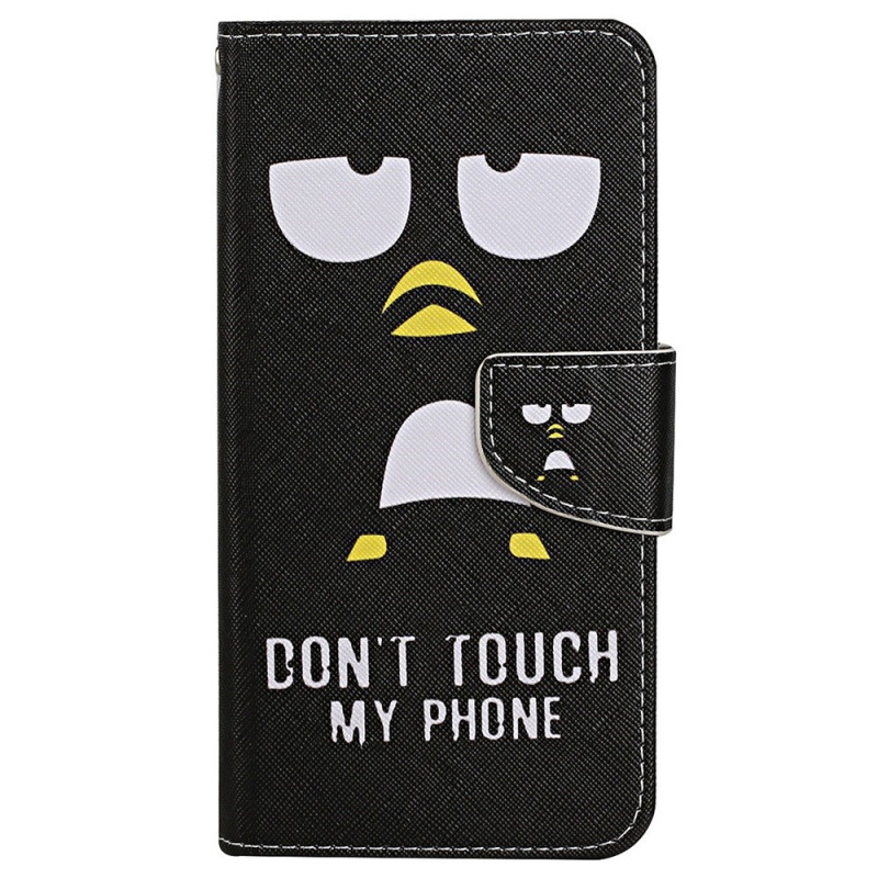 Housse Galaxy A35 5G Pingouin Don't Touch My Phone à Lanière