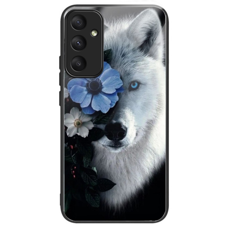 Coque Samsung Galaxy A35 5G Verre Trempé Loup et Fleur