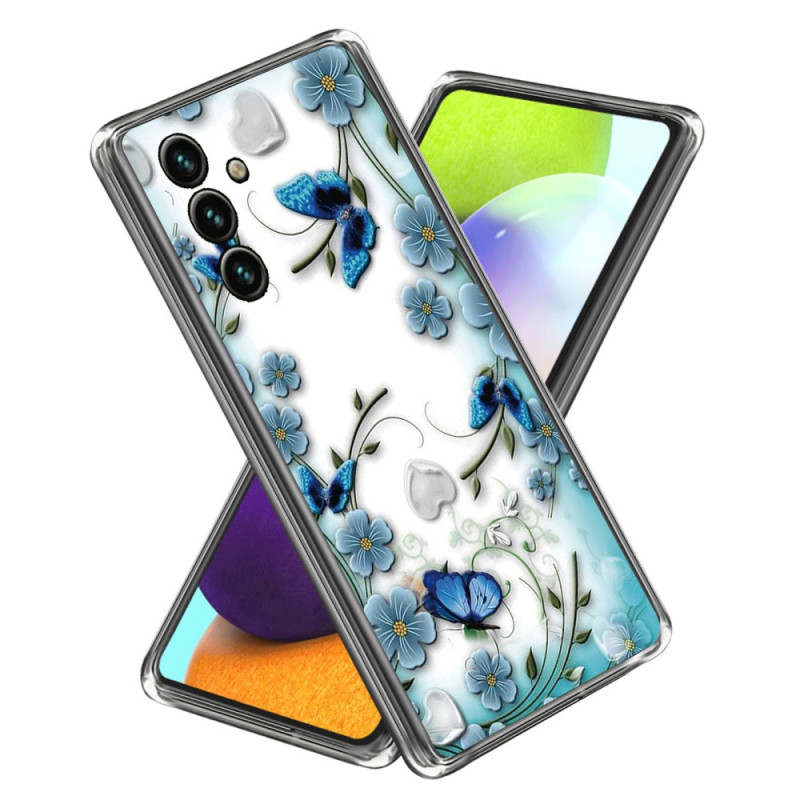 Coque Samsung Galaxy A15 Papillons et Fleurs