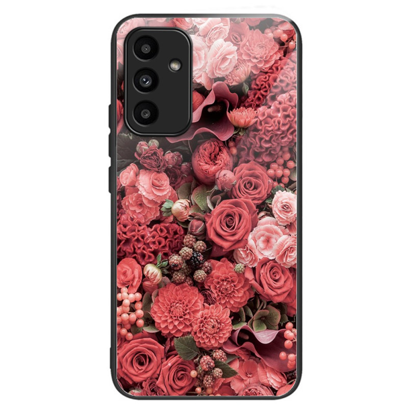 Coque Samsung Galaxy A15 5G / A15 Verre Trempé Fleurs Rouge et Roses