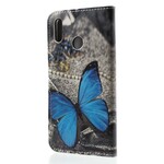 Housse Huawei P20 Lite Papillon Bleu