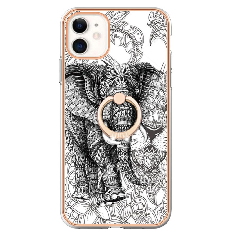 Coque iPhone 11 Anneau-Support Éléphant Totem