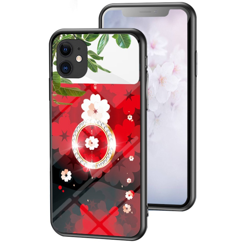 Coque iPhone 11 Verre Trempé Anneau Support Série Miroir