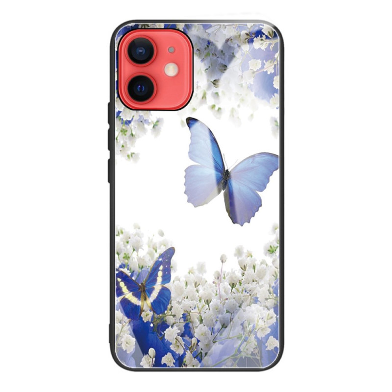 Coque iPhone 11 Verre Trempé Papillons et Fleurs