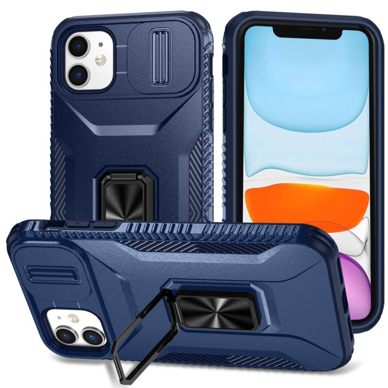 Coque iPhone 11 Bicolore Support et Protecteur Objectif Coulissant