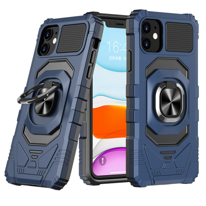 Coque iPhone 11 Effet Métal Anneau-Support