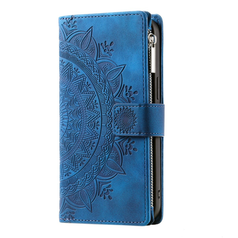 Housse iPhone XR Portefeuille Mandala à Lanière