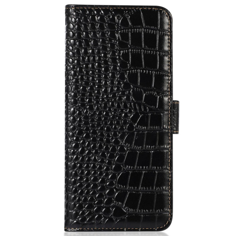 Housse Poco X6 Pro 5G Texture Crocodile Portefeuille avec Blocage RFID