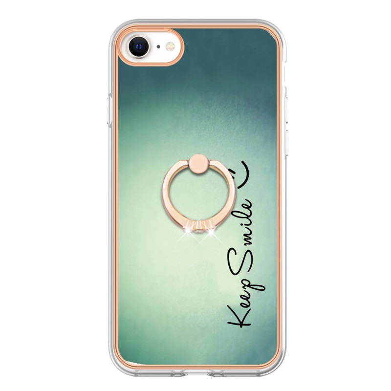 Coque iPhone SE3 / SE 2 / 8 / 7 Anneau-Support Keep Smile