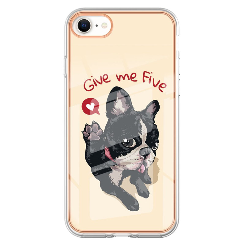 Coque iPhone SE 3 / SE 2 / 8 / 7 Chien Give Me Five