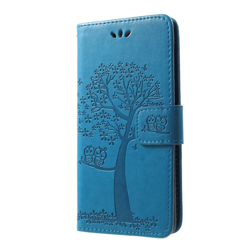 Housse Samsung Galaxy S10 Arbre et Chouette à Lanière