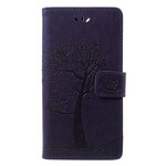 Housse Huawei Honor 9 Lite Arbre et Hiboux à Lanière