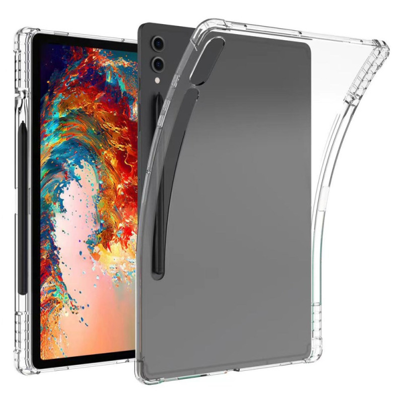 Coque Samsung Galaxy Tab S9 Plus Transparente avec Coins Renforcés et Porte-Stylet