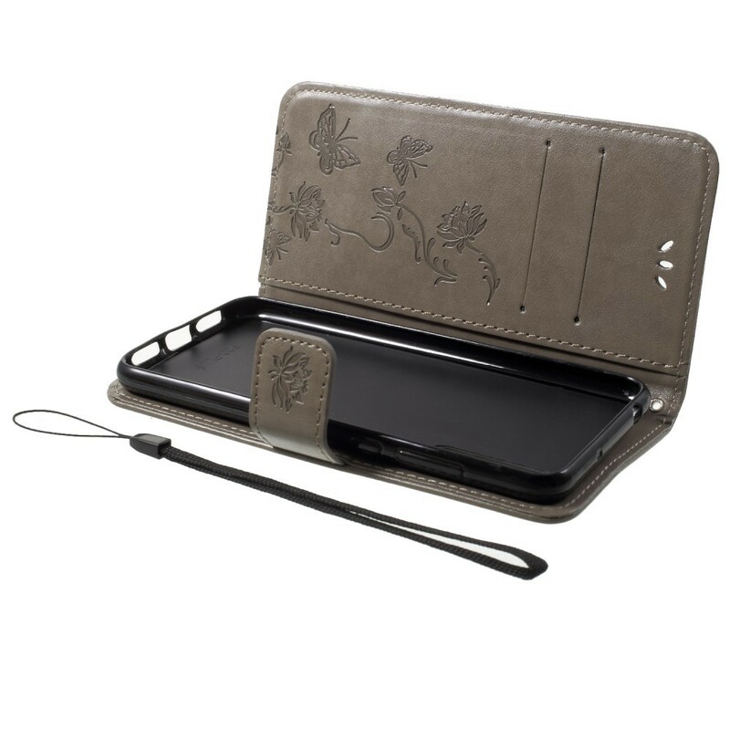 Housse Huawei P20 Pro Papillons et Fleurs à Lanière Housse Huawei P20 Pro Papillons et Fleurs à Lanière