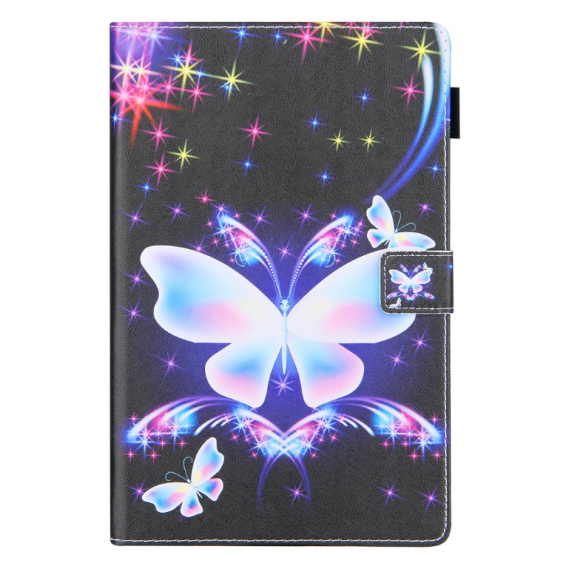 Housse Samsung Galaxy Tab A9 Papillons Blancs
