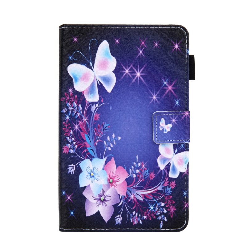 Housse Samsung Galaxy Tab A11 / A9 Papillons dans la Nuit