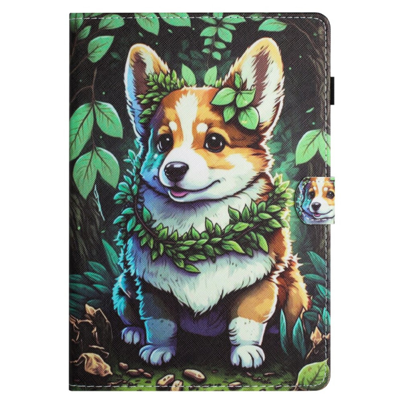 Housse Samsung Galaxy Tab A11 / A9 Chien et Feuilles
